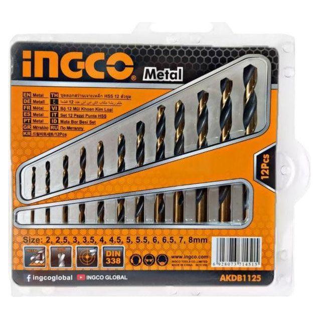Ingco AKDB1125 12pcs Cobalt HSS Drill Bits Set - KHM Megatools Corp. Ingco AKDB1125 12pcs Cobalt HSS Drill Bits Set - KHM Megatools Corp.